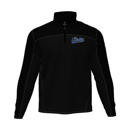 [CUS-DFW-QTRZ-PER-LSL-BLK-AS-LOGO3] Quarter Zip Pullover (Adult S, Black, Logo 3)