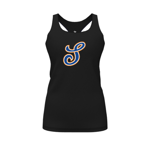 [FT0TRBBK-FYS-LOGO1] Decker Racerback Tank Top (Female Youth S, Black, Logo 1)