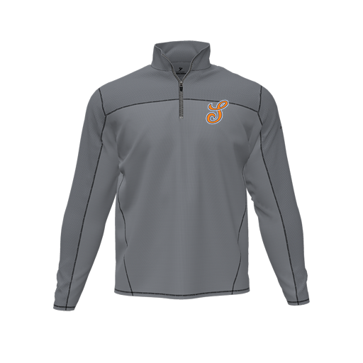 [CUS-DFW-QTRZ-PER-LSL-GRY-AS-LOGO2] Quarter Zip Pullover (Adult S, Gray, Logo 2)