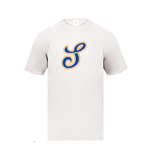[2791.005.S-LOGO1] Youth Smooth Sport T-Shirt (Youth S, White, Logo 1)