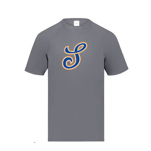 [2791.059.S-LOGO1] Youth Smooth Sport T-Shirt (Youth S, Gray, Logo 1)