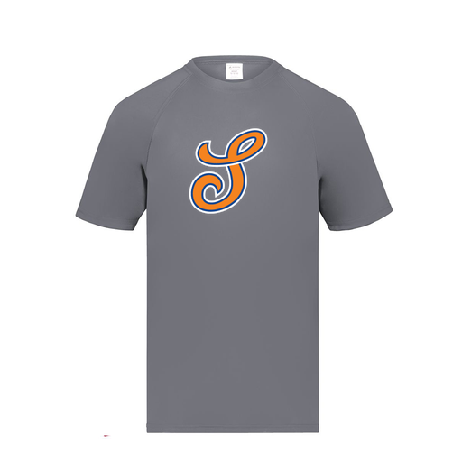 [2791.059.S-LOGO2] Youth Smooth Sport T-Shirt (Youth S, Gray, Logo 2)