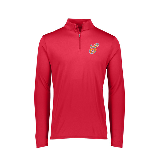[FTLQFLRD-FAXS-LOGO2] Decker Women's Flex-Lite 1/4 Zip Shirt (Female Adult XS, Red, Logo 2)
