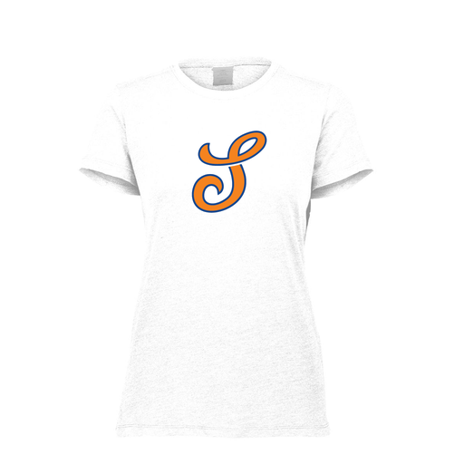 [FTSCUBWH-FAXS-LOGO2] Decker Women's Tri-Blend T-Shirt - Short Sleeve (Female Adult XS, White, Logo 2)