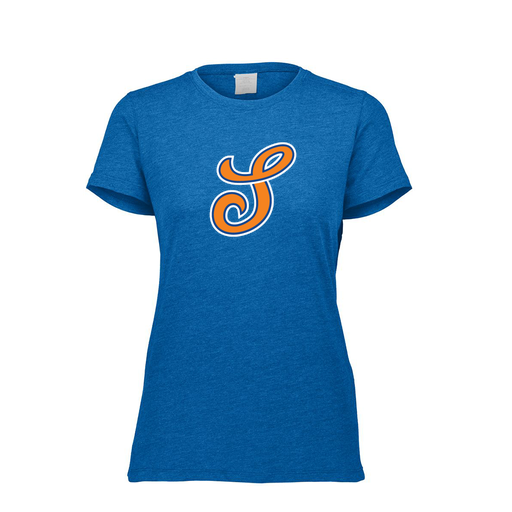 [FTSCUBRY-FAXS-LOGO2] Decker Women's Tri-Blend T-Shirt - Short Sleeve (Female Adult XS, Royal, Logo 2)