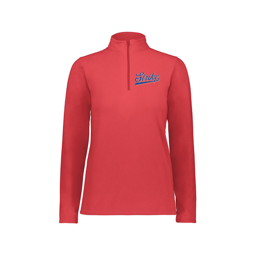 [6864.083.XS-LOGO3] Ladies MicroFleece 1/4 Zip Pullover (Female Adult XS, Red, Logo 3)
