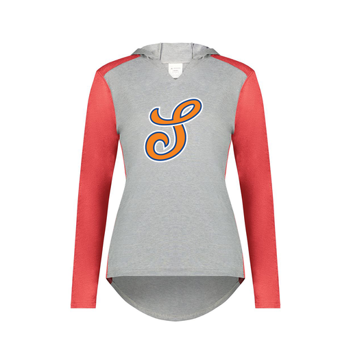 [6902.27V.XS-LOGO2] Ladies Vintage Hoodie (Female Adult XS, Red, Logo 2)