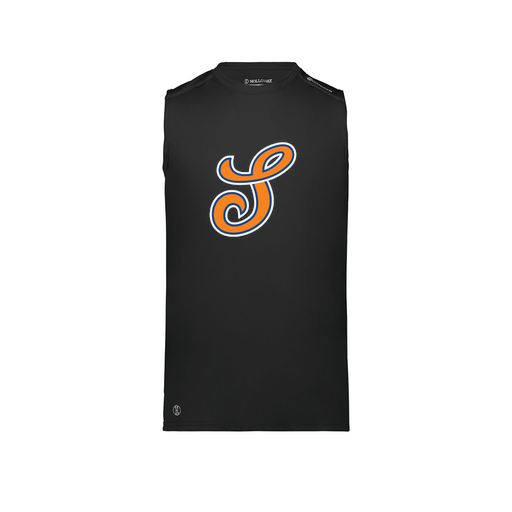 [222593.080.S-LOGO2] Men's CoolDry TankTop (Adult S, Black, Logo 2)