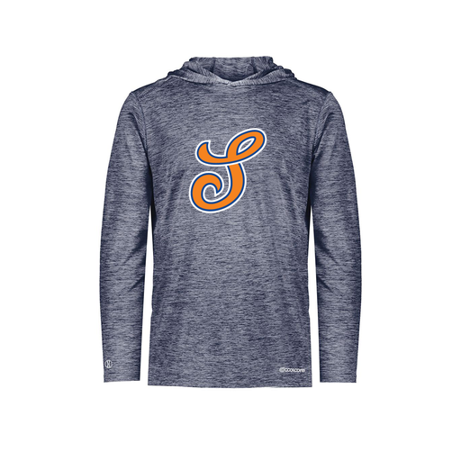 [FOLHCGNV-AS-LOGO2] Decker Men's Charge Hoodie (Adult S, Navy, Logo 2)