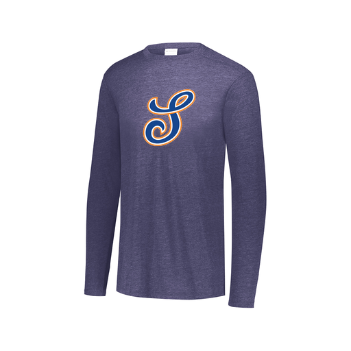 [FTLCUBNV-AXS-LOGO1] Decker Men's Tri-Blend T-Shirt - Long Sleeve (Adult XS, Navy, Logo 1)