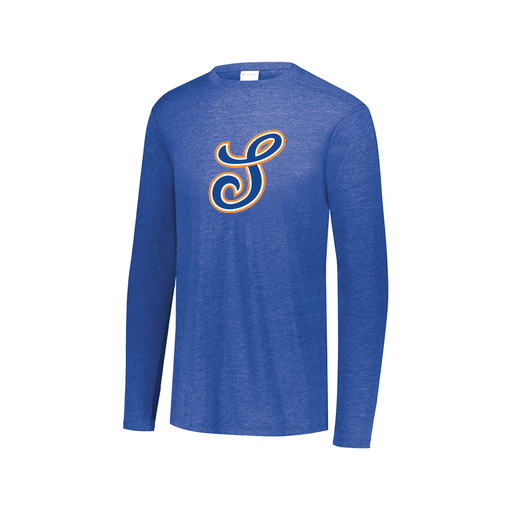 [FTLCUBRY-AXS-LOGO1] Decker Men's Tri-Blend T-Shirt - Long Sleeve (Adult XS, Royal, Logo 1)