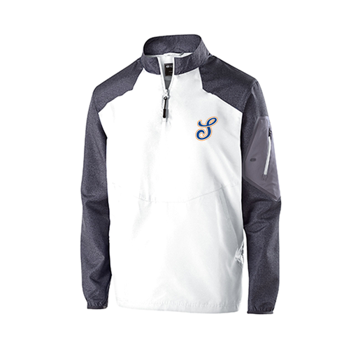 [229155.H04.XS-LOGO1] Men's Raider LS Pullover (Adult XS, White, Logo 1)