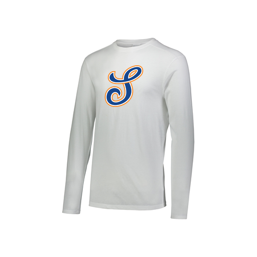 [FTLCUBWH-YS-LOGO1] Decker Youth Tri-Blend T-Shirt - Long Sleeve (Youth S, White, Logo 1)