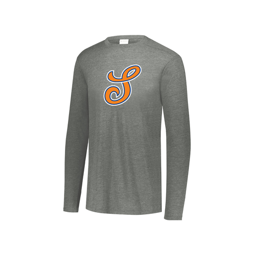 [FTLCUBGY-YS-LOGO2] Decker Youth Tri-Blend T-Shirt - Long Sleeve (Youth S, Gray, Logo 2)